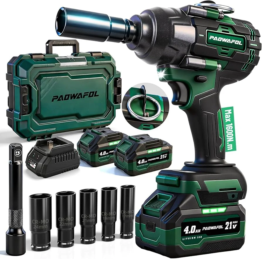 PAOWAFOL 2026 Impact Wrench 1180ft-lbs(1600N.m)
