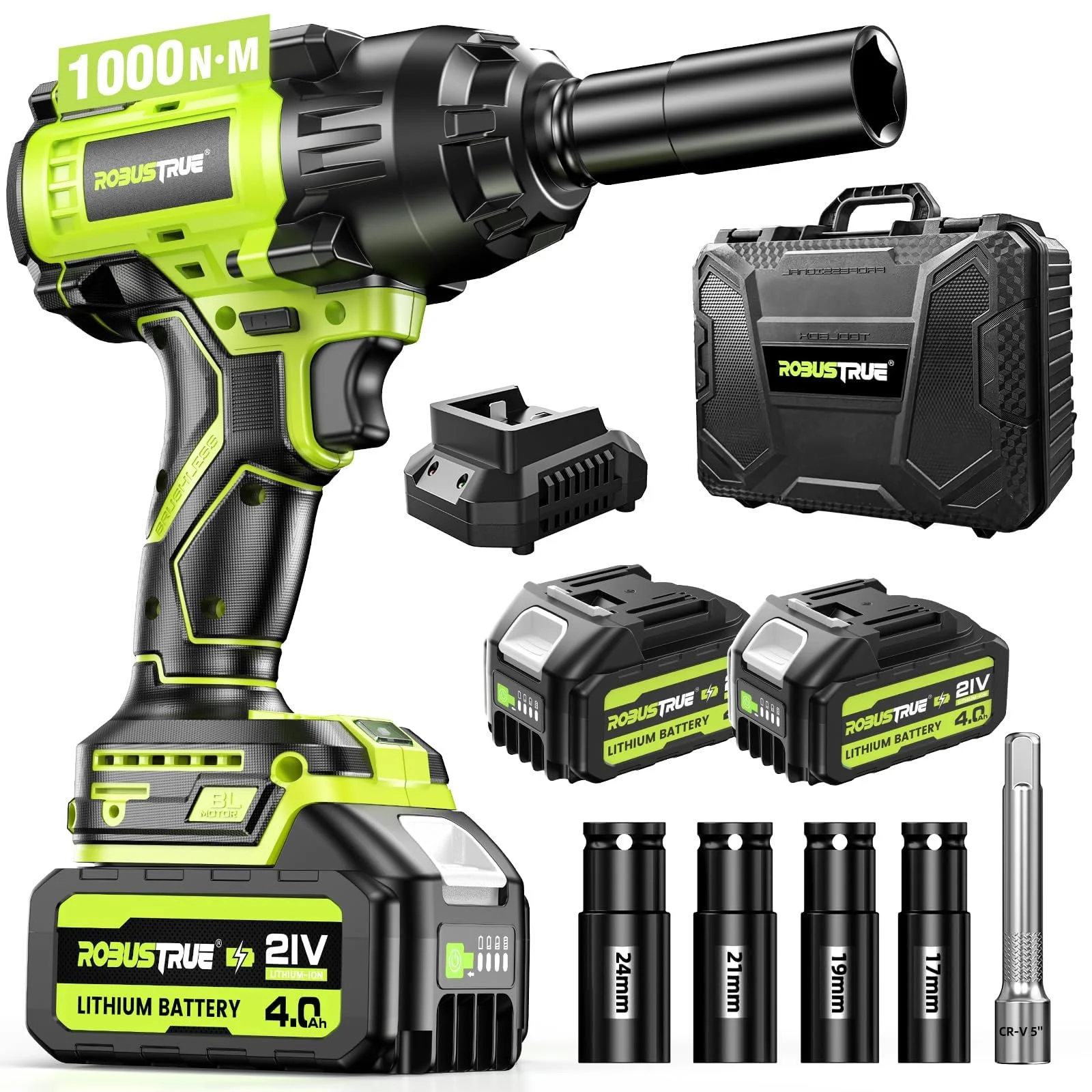 Robustrue Cordless Impact Wrench 738ft-lbs