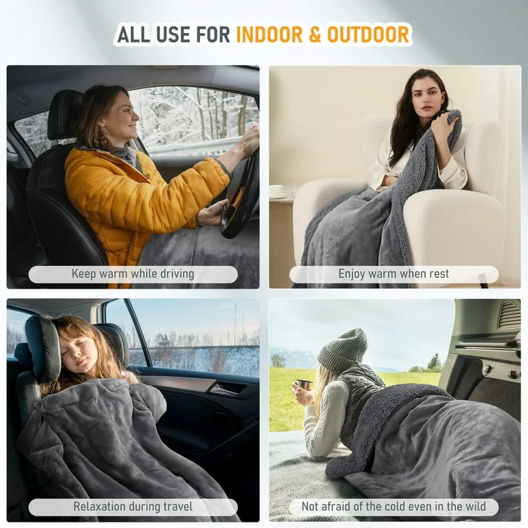 MaxKare 12V Heated Car Blanket (alternate view)