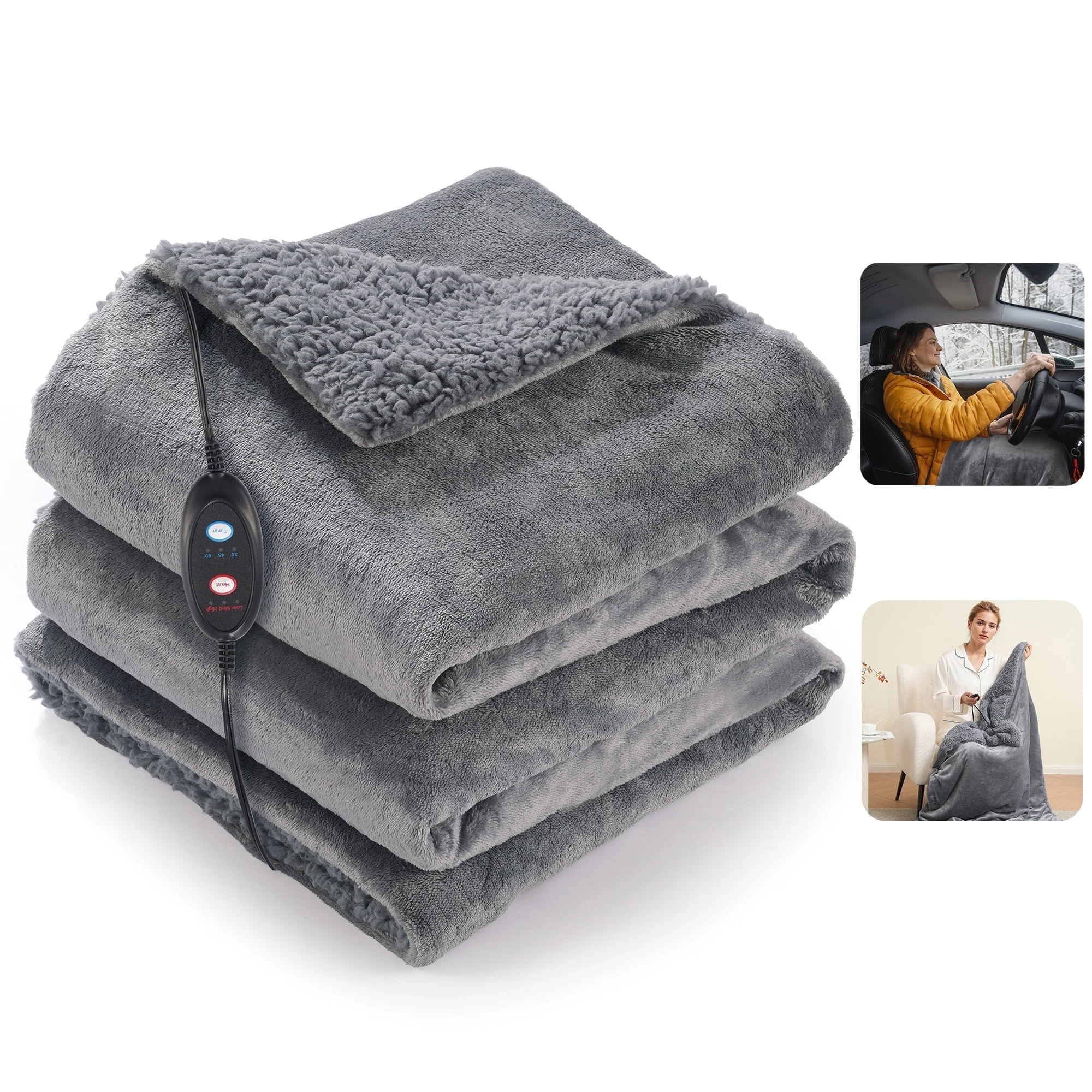 MaxKare 12V Heated Car Blanket