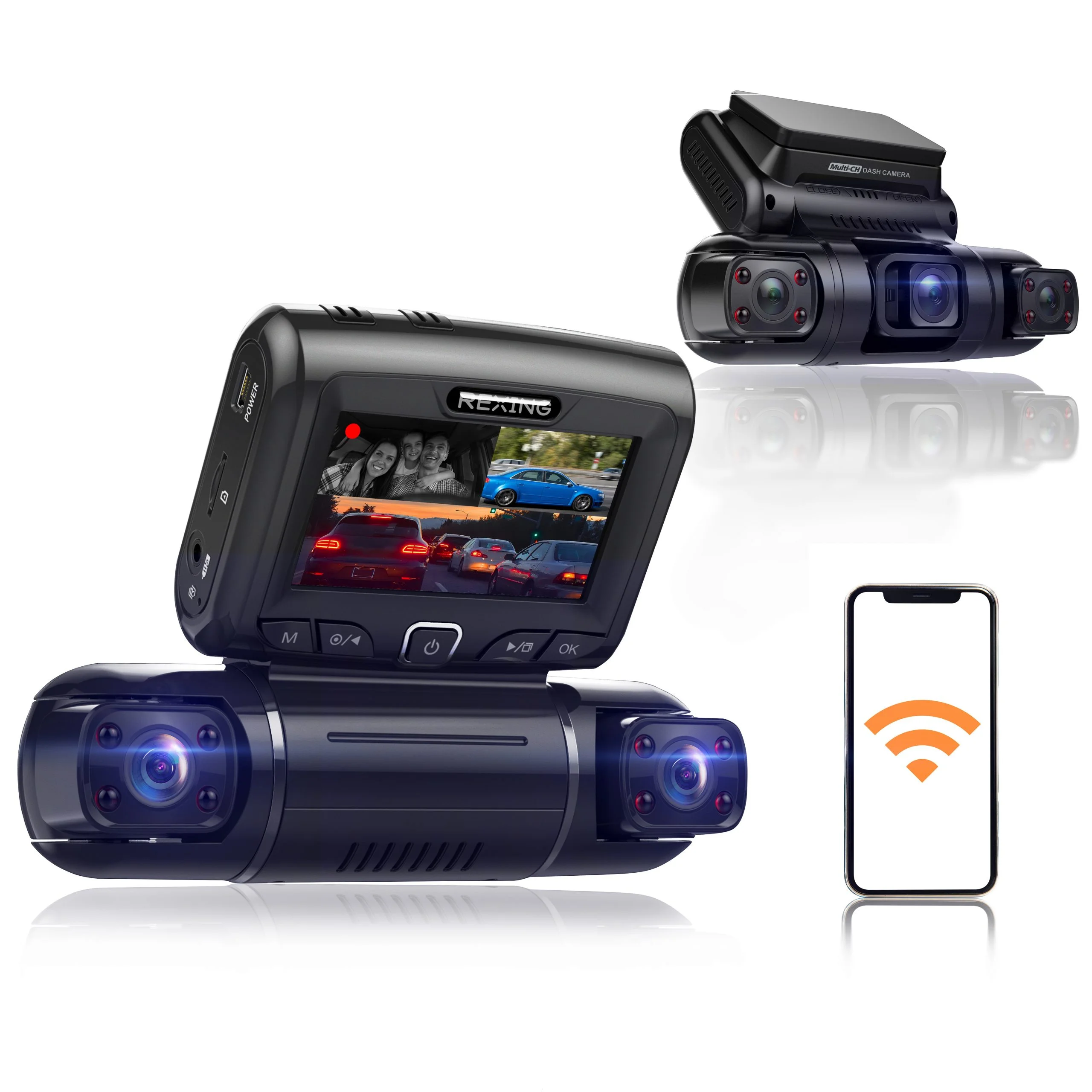 RexingUSA S3 3-Channel Dash Cam