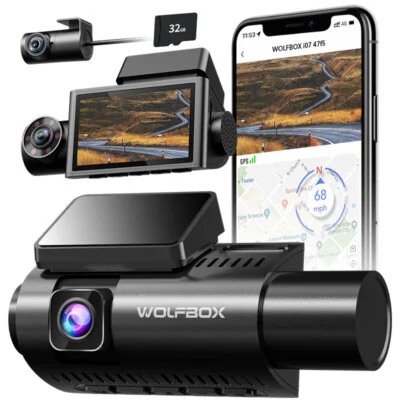 WOLFBOX i07 3 Channel Dash Cam Built-in WiFi