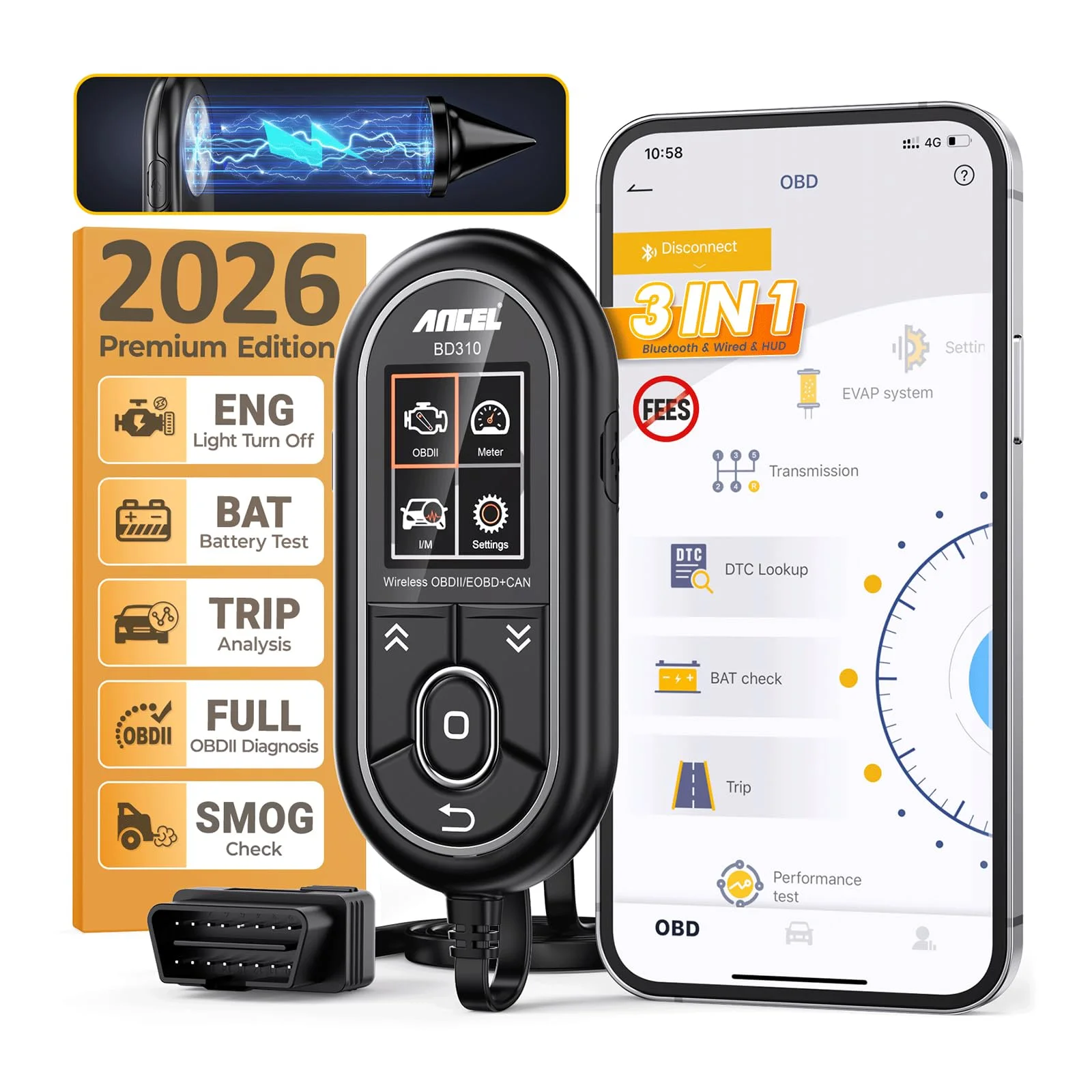 ANCEL BD310 Bluetooth OBD2 Scanner