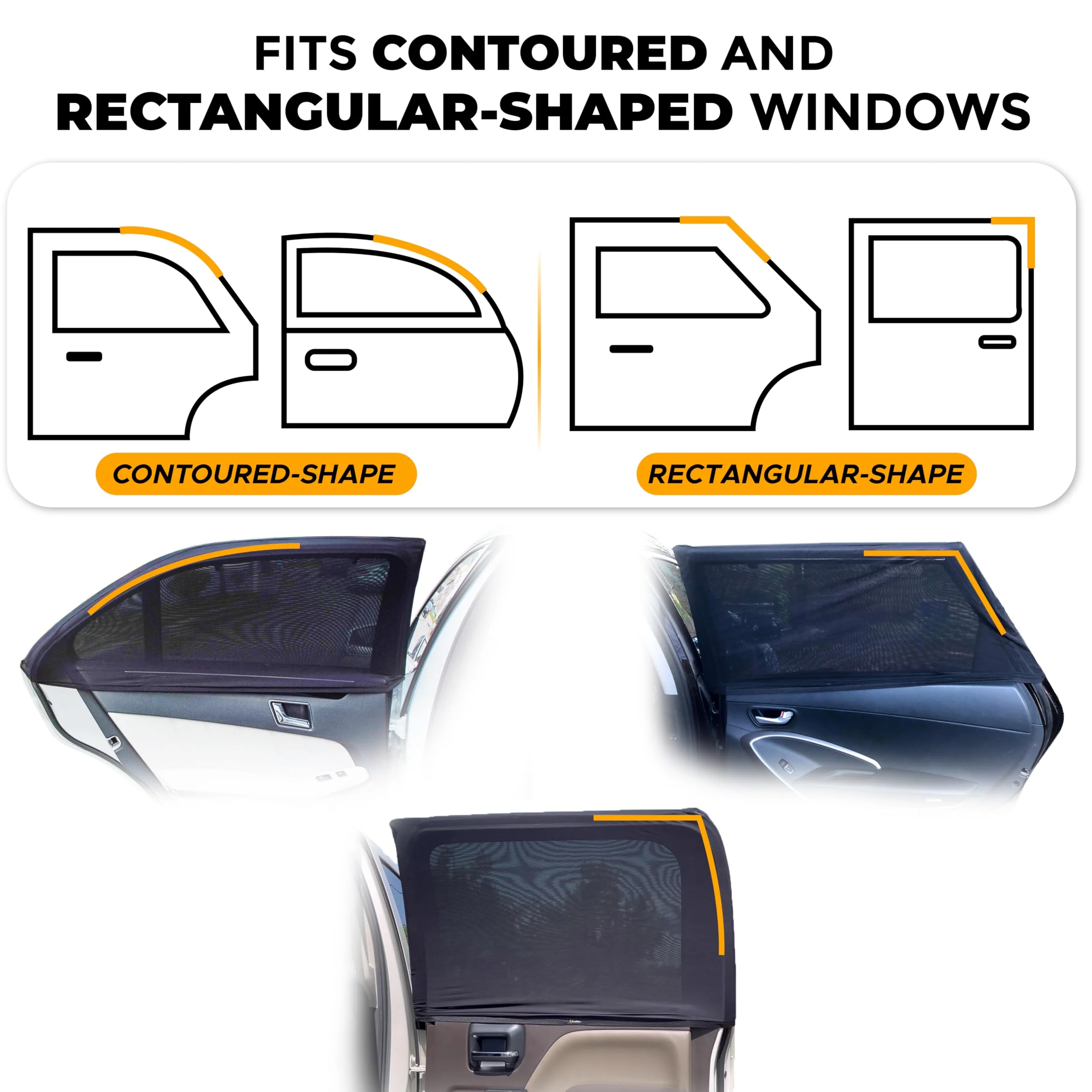 EcoNour Stretchable Car Side Window Sun Shade