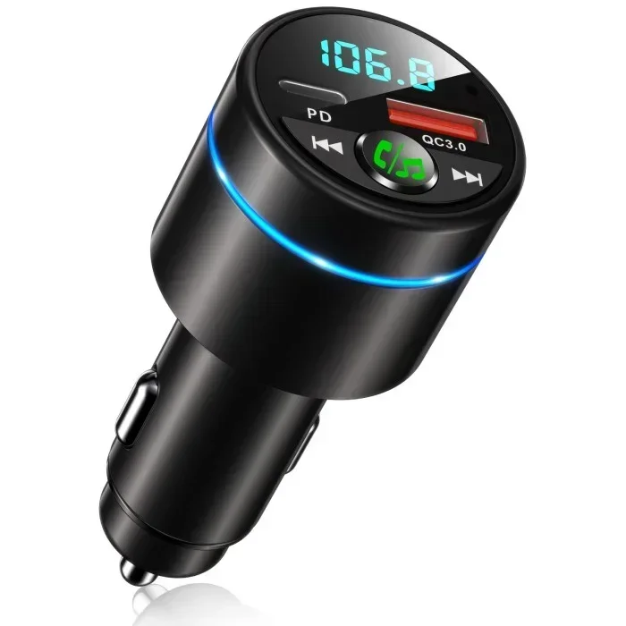 RIWUSI All-Metal Bluetooth 5.3 FM Transmitter — Best Car FM Transmitter: 6 Bluetooth Picks Compared on the Specs That Matter (2026)