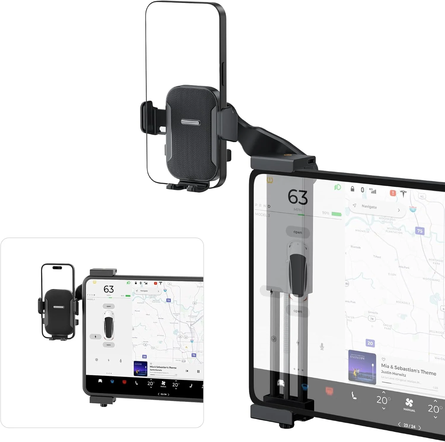 Teefeet Adjustable Tesla Phone Mount — Best Phone Mount for Tesla Model 3 (2026 Picks)