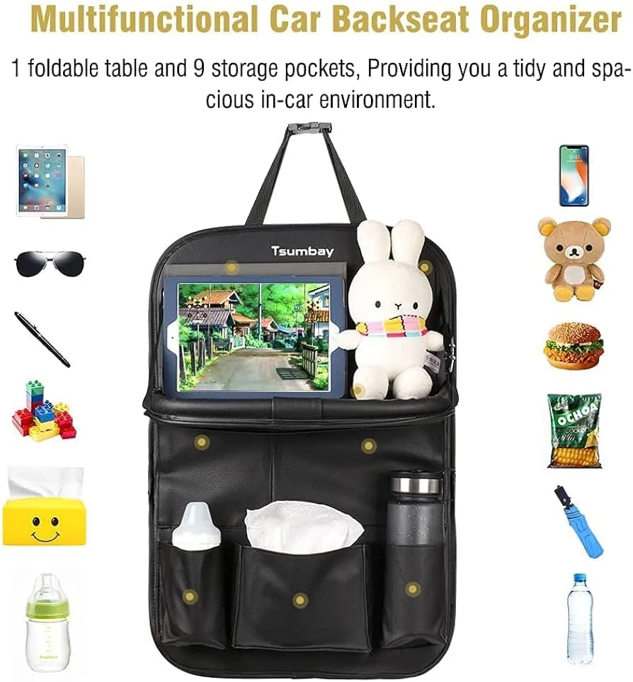 Tsumbay Car Seat Organizer — Best Car Seat Back Organizers for Road Trips (2026)