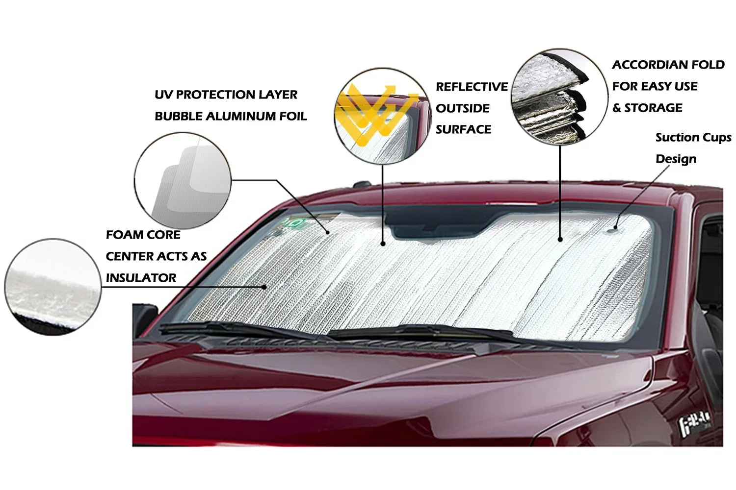 Big Hippo Windshield Sun Shade — Best Car Sun Shade for Windshield 2026: 6 Picks Compared