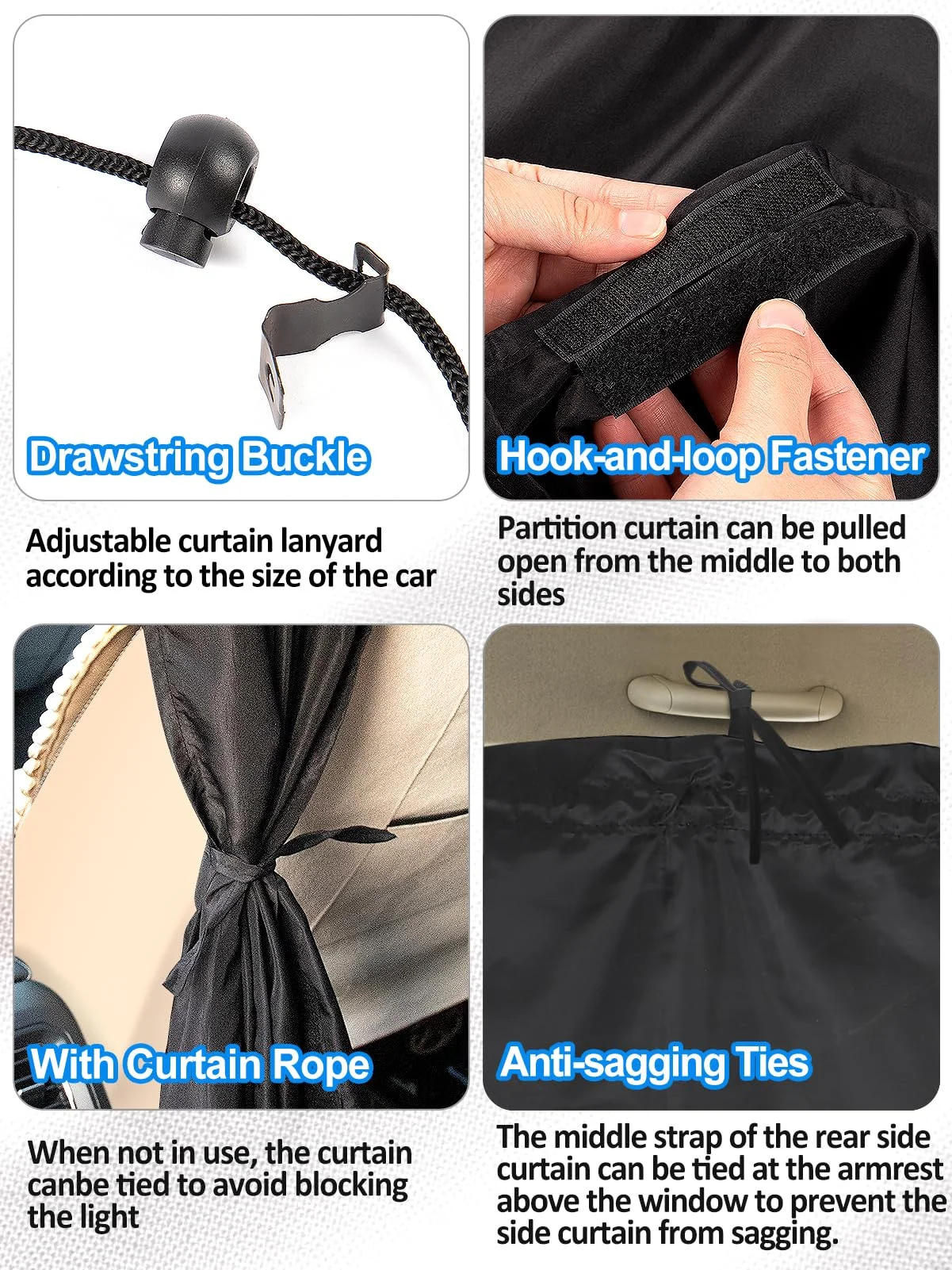 PAMASE Set of 3 Car Window Shades — Best Car Window Shades for Camping: Full-Cabin Blackout