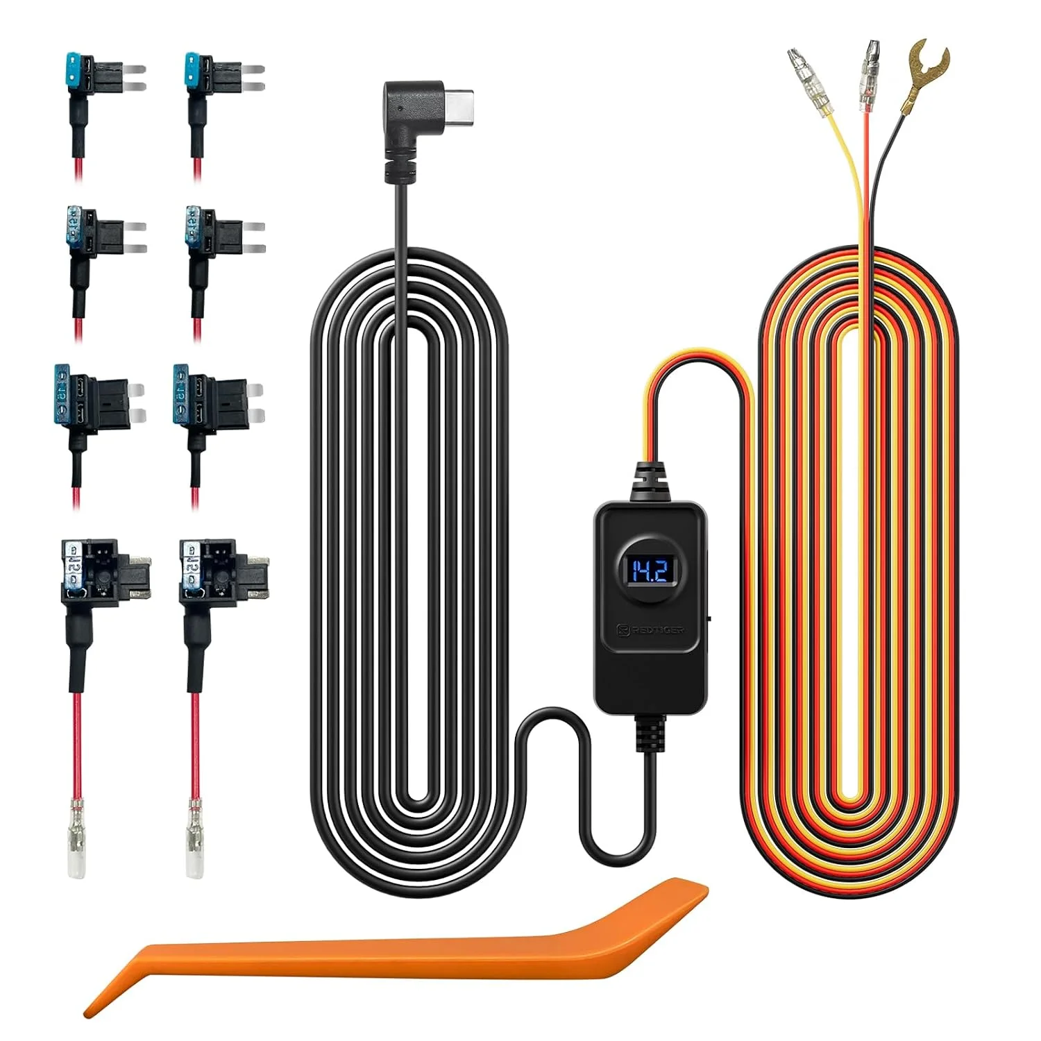 REDTIGER F7N Dash Cam Hardwire Kit — Best Dash Cam Hardwire Kit: LVC at 11.8V Saves Your Battery