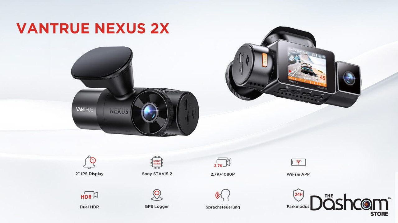 Vantrue N2X Front Inside Dash Cam + CPL Filter