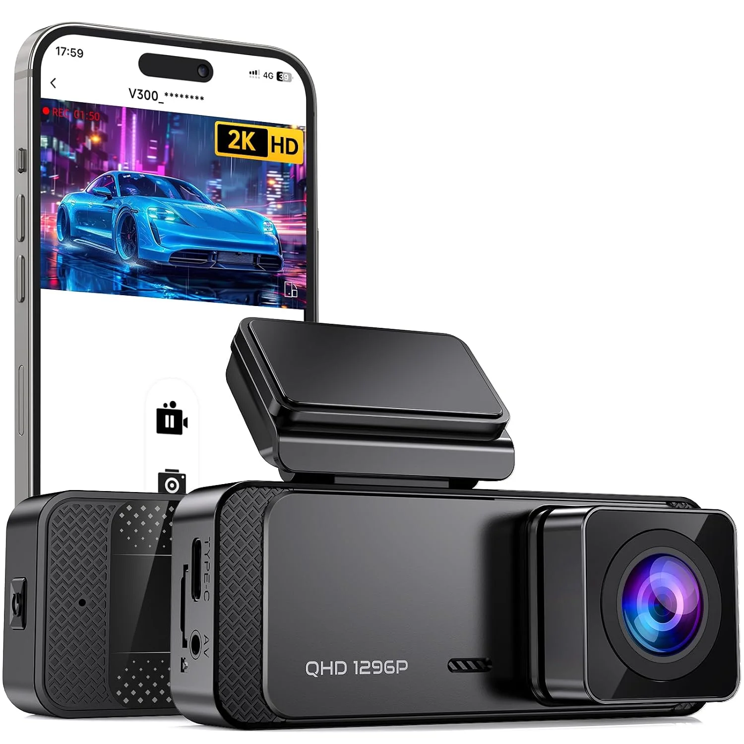 Veement V300 — Best Dash Cam Under 50 (2026): 70mai M310 Wins