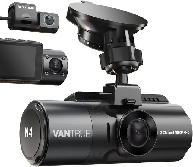Vantrue N4S 3 Channel Dash Cam — Best ADAS Dash Cams: Lane & Collision Alerts