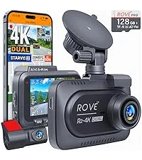 ROVE R2-4K DUAL Dash Cam Front and Rear