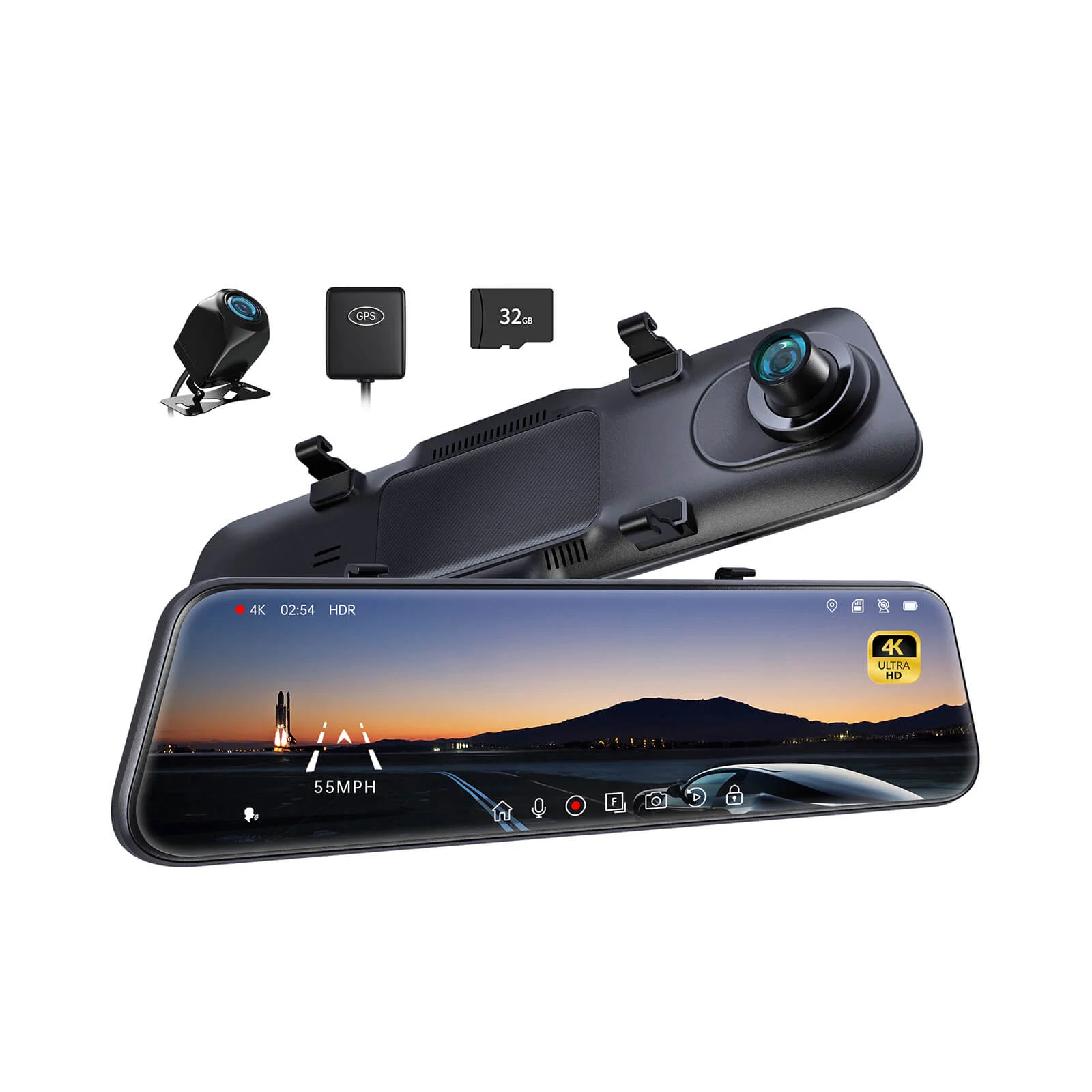 Pelsee P12 Pro 4K Mirror Dash Cam
