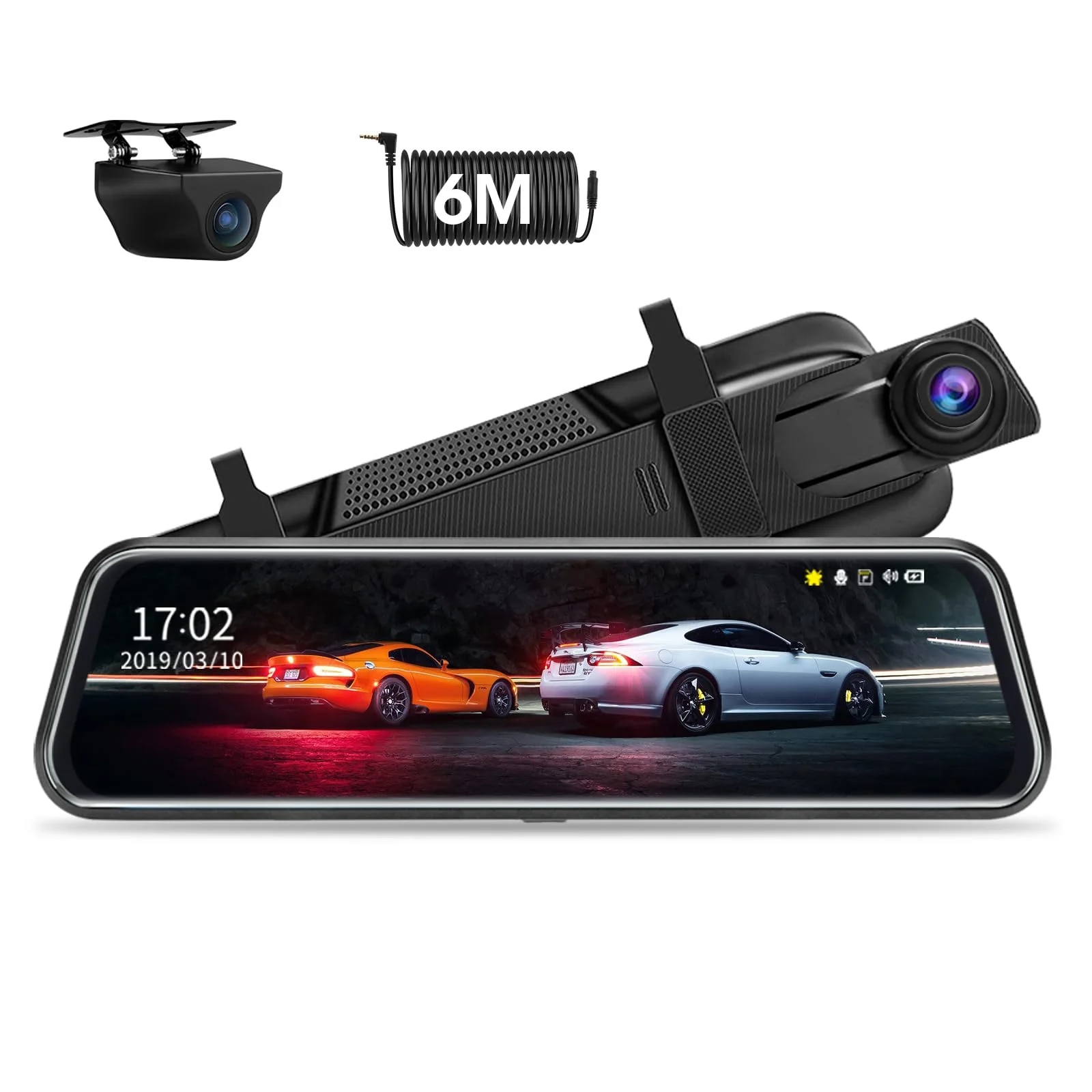 Upgraded 10" Rear View Mirror Dash Cam