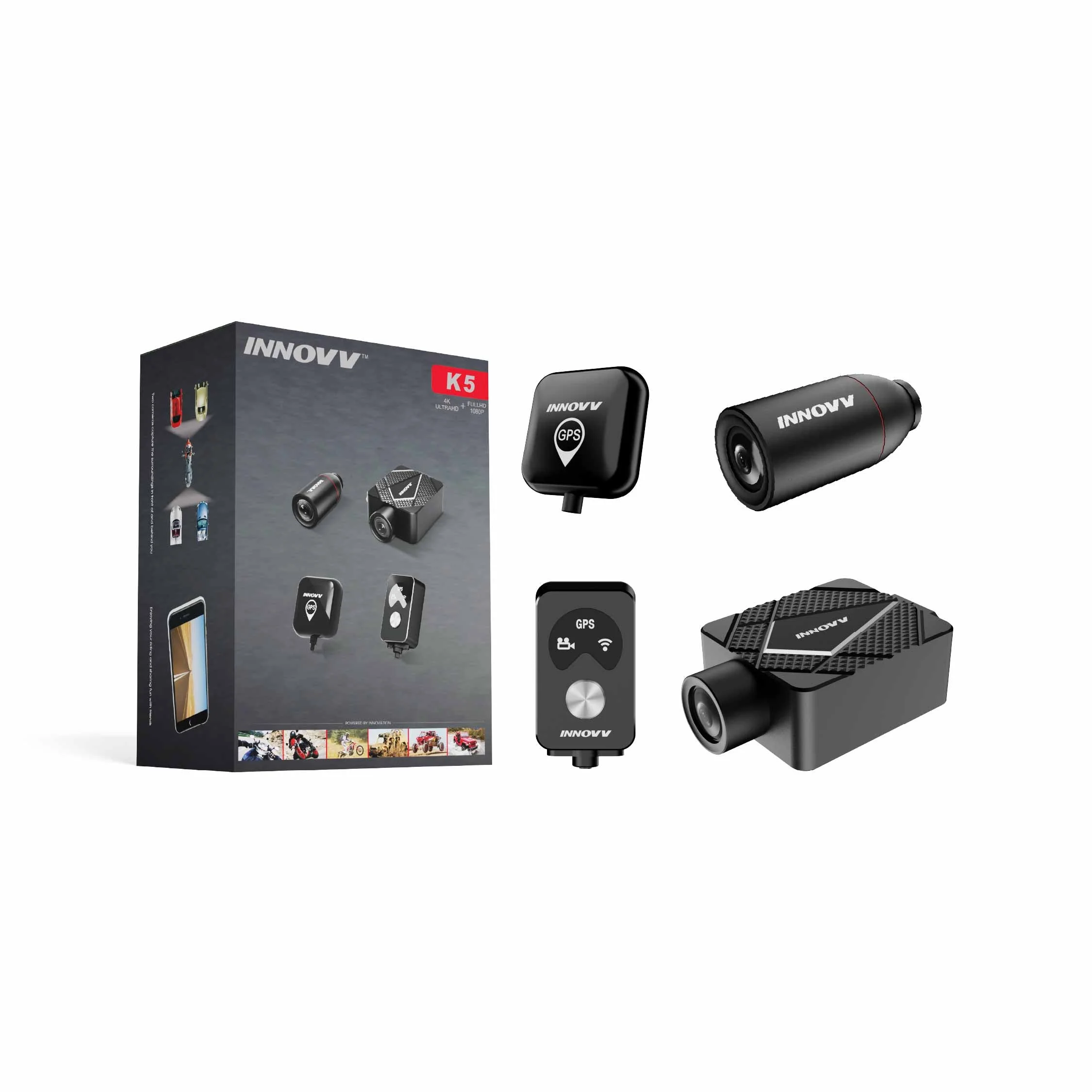 INNOVV K5 4K Motorcycle Dash Cam