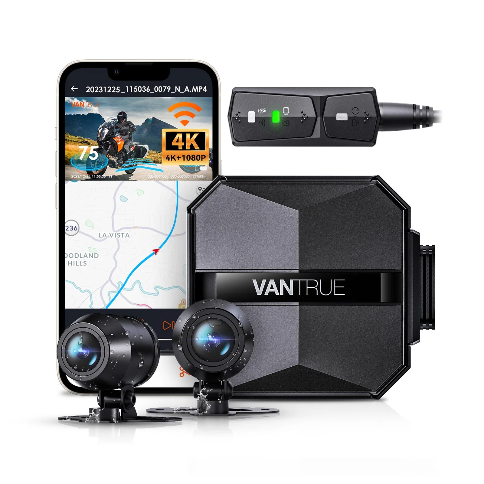 Vantrue F1 Motorcycle Dash Cam