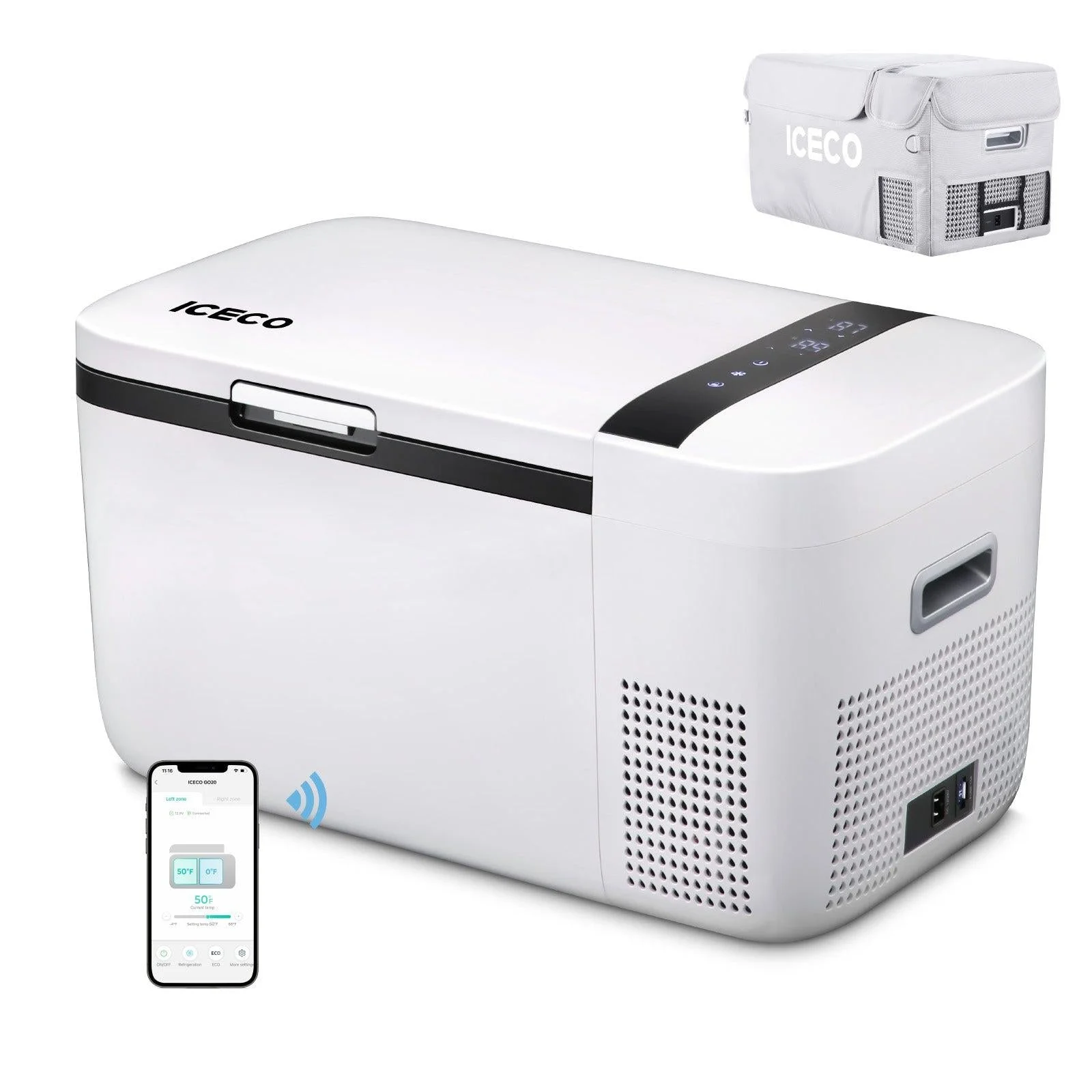 ICECO GO20 Dual-Zone 12V Refrigerator — Best Portable Car Coolers for Camping (2025 Guide)