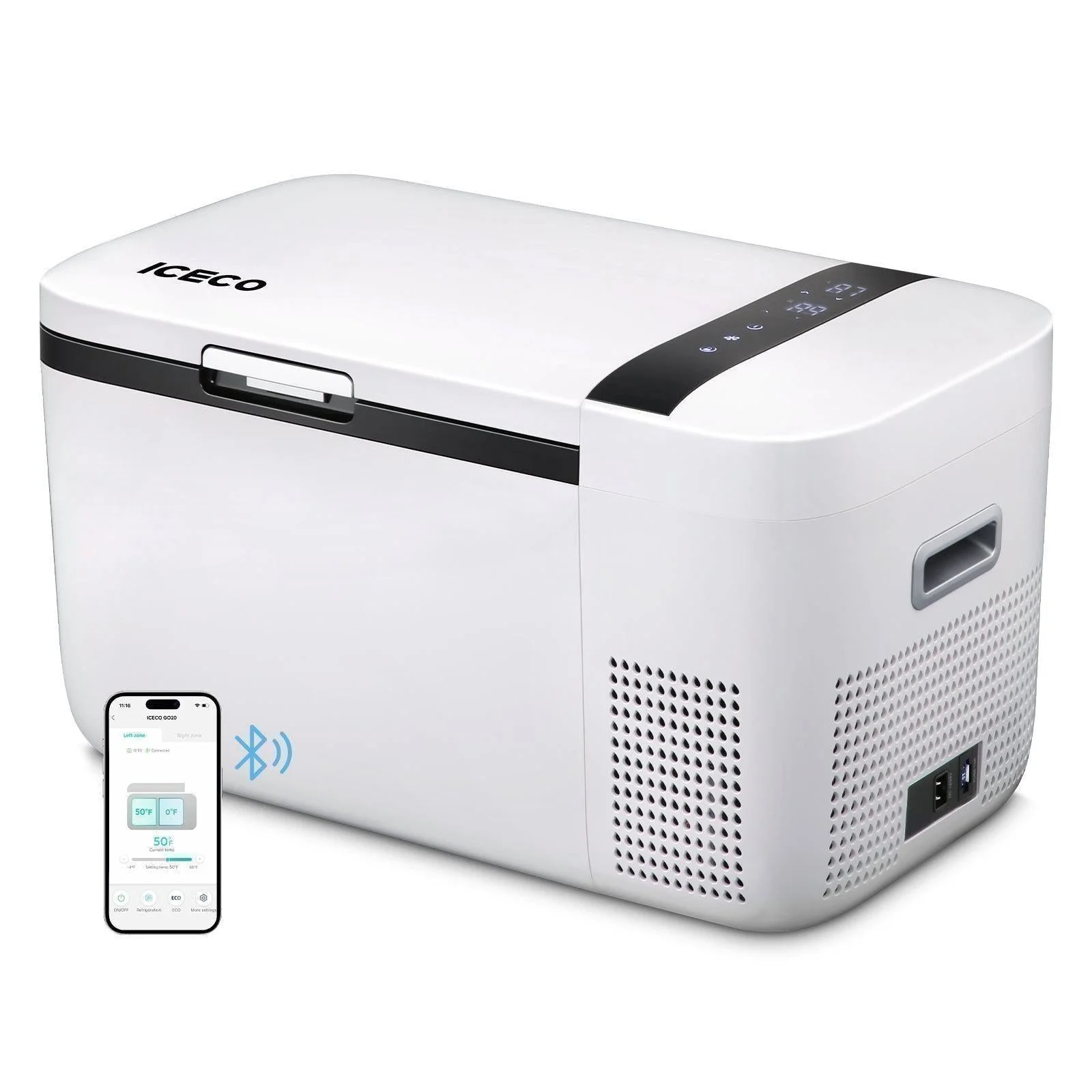 ICECO GO20 Dual-Zone 12V Refrigerator — Best Portable Car Coolers for Camping (2025 Guide)