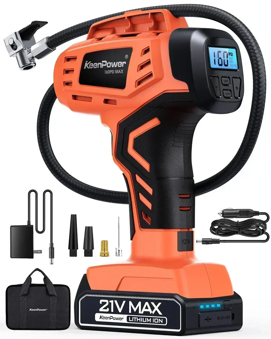 KeenPower Tire Inflator Portable Air Compressor