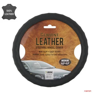 BDK Genuine Leather Steering Wheel Cover