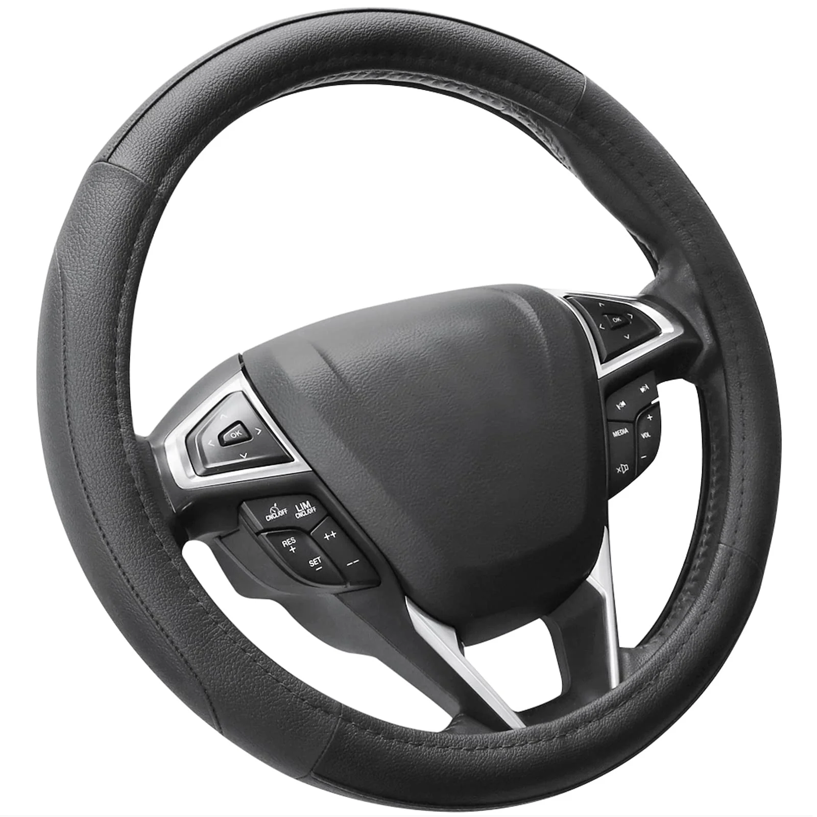 SEG Direct Microfiber Leather Steering Wheel Cover