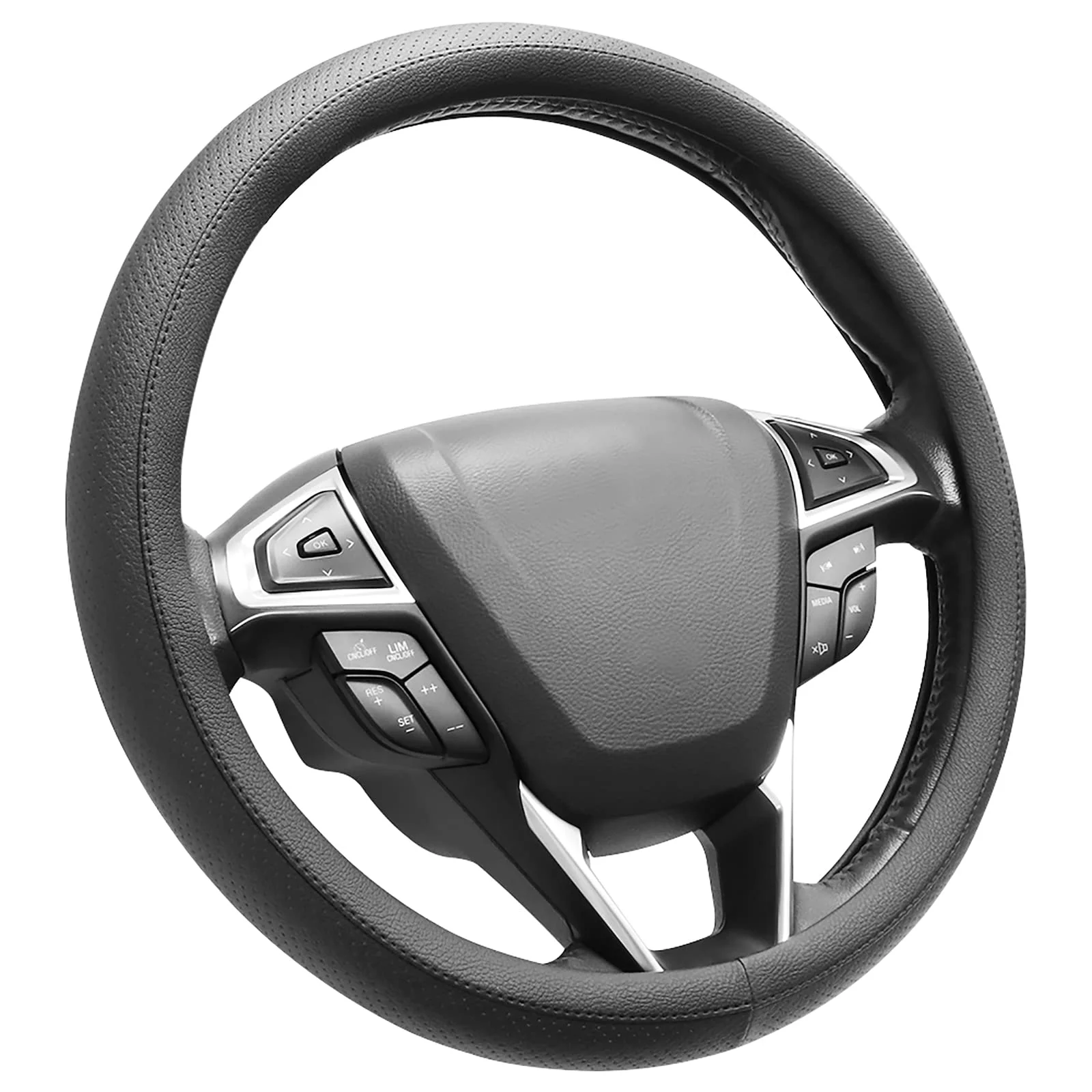 SEG Direct Microfiber Leather Steering Wheel Cover