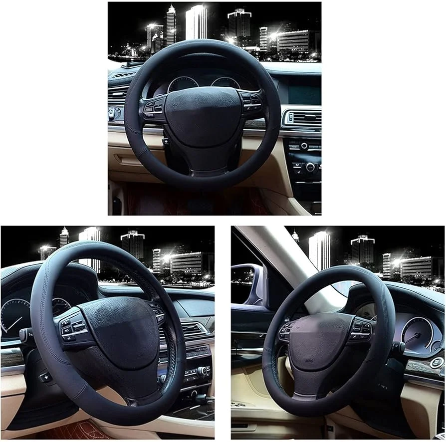 Valleycomfy Microfiber Leather Steering Wheel Cover