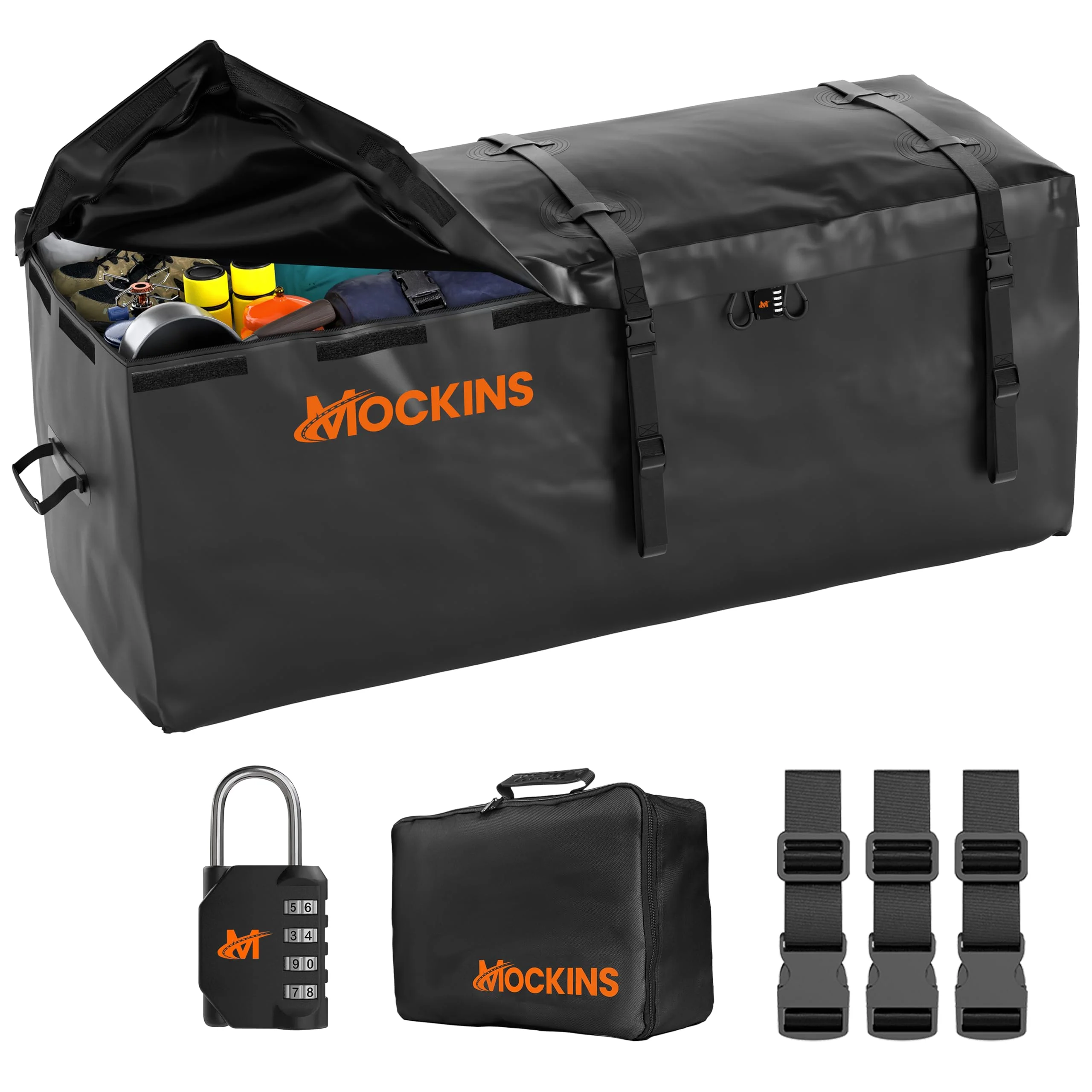Mockins Hitch Mount Cargo Carrier + Bag