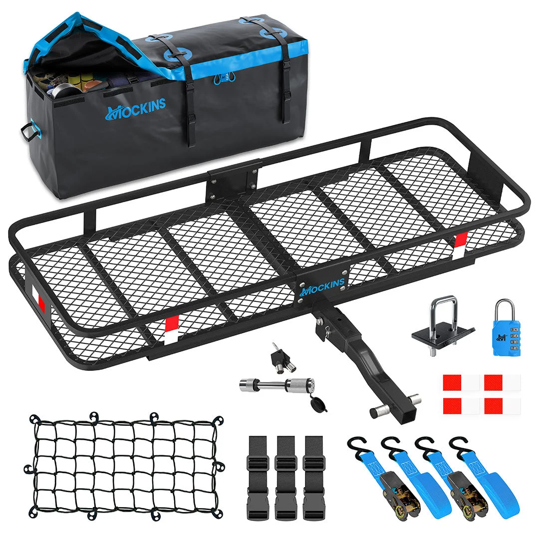 Mockins Hitch Mount Cargo Carrier + Bag
