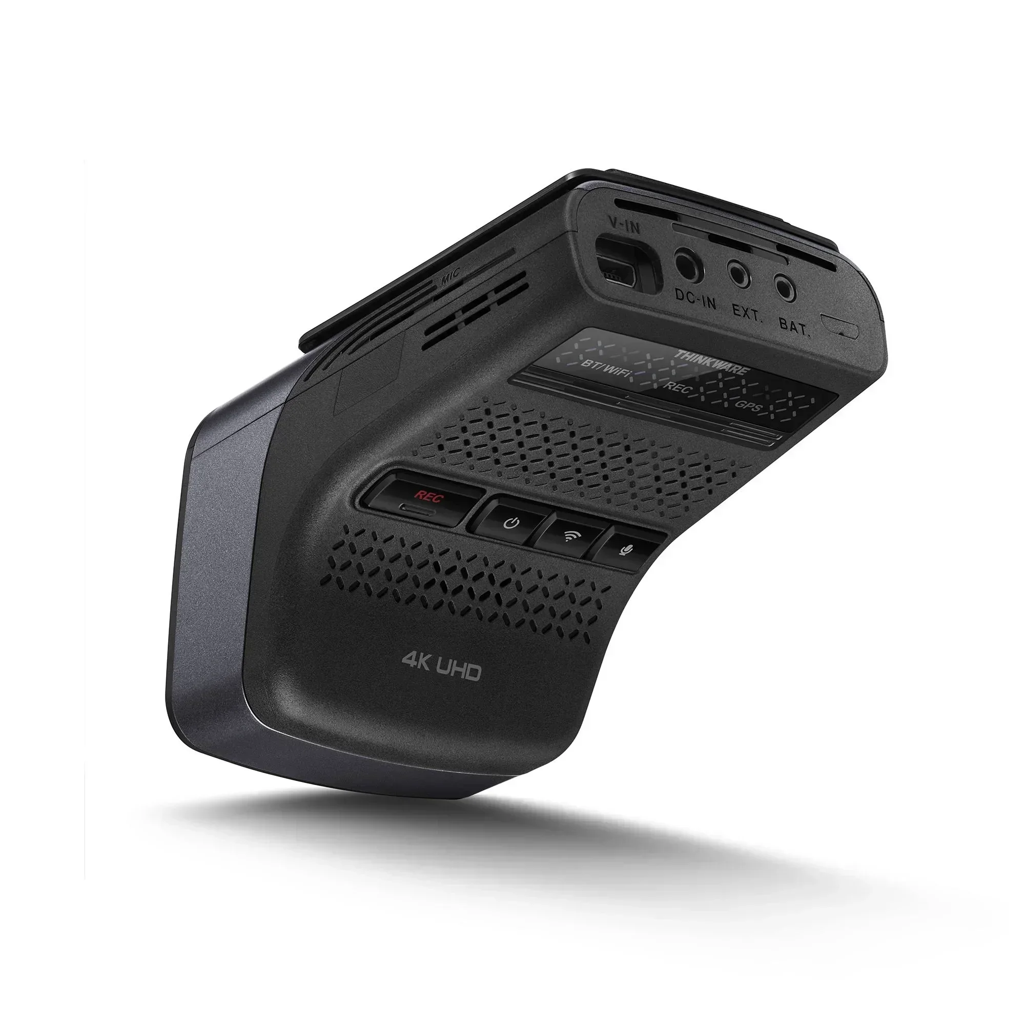 Thinkware U3000 4K dash cam body showing ports and radar module housing