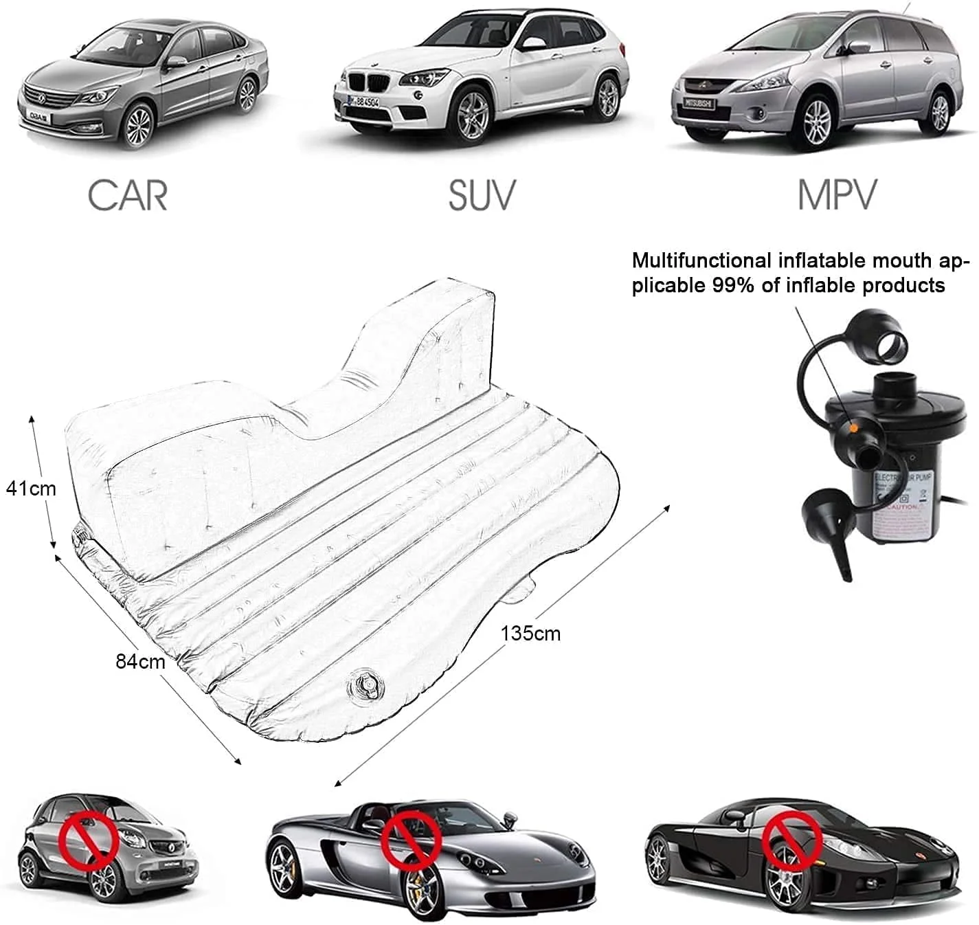 FBSPORT SUV Air Mattress — Hyundai IONIQ 5 Camping Accessories: V2L Gear