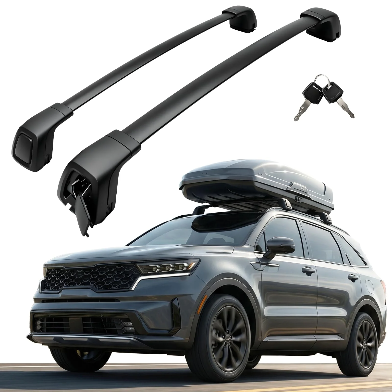 Snailfly Anti-Theft Crossbars — Best 2026 Hyundai Santa Fe Roof Racks by Trim
