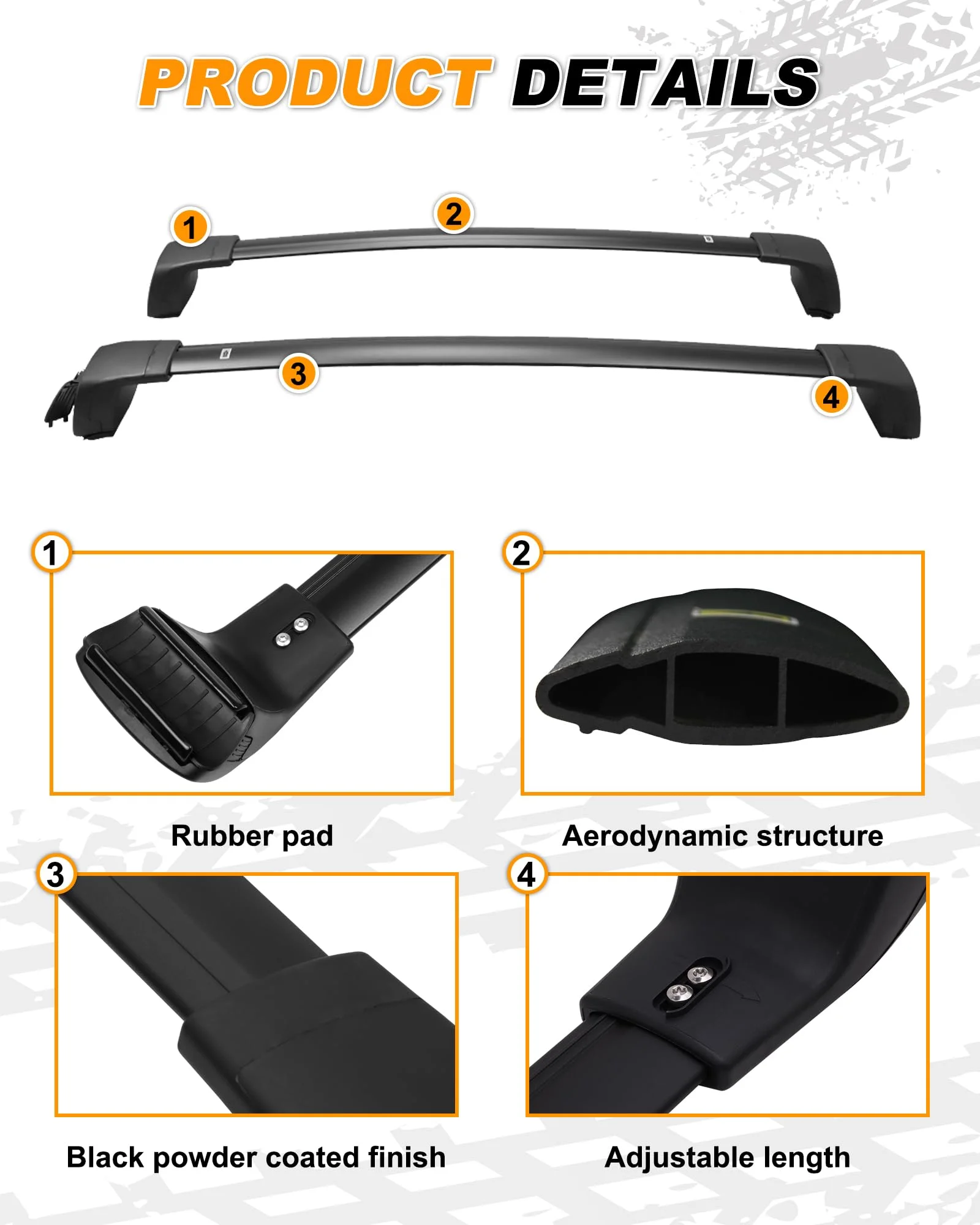 Snailfly Anti-Theft Crossbars — Best 2026 Hyundai Santa Fe Roof Racks by Trim