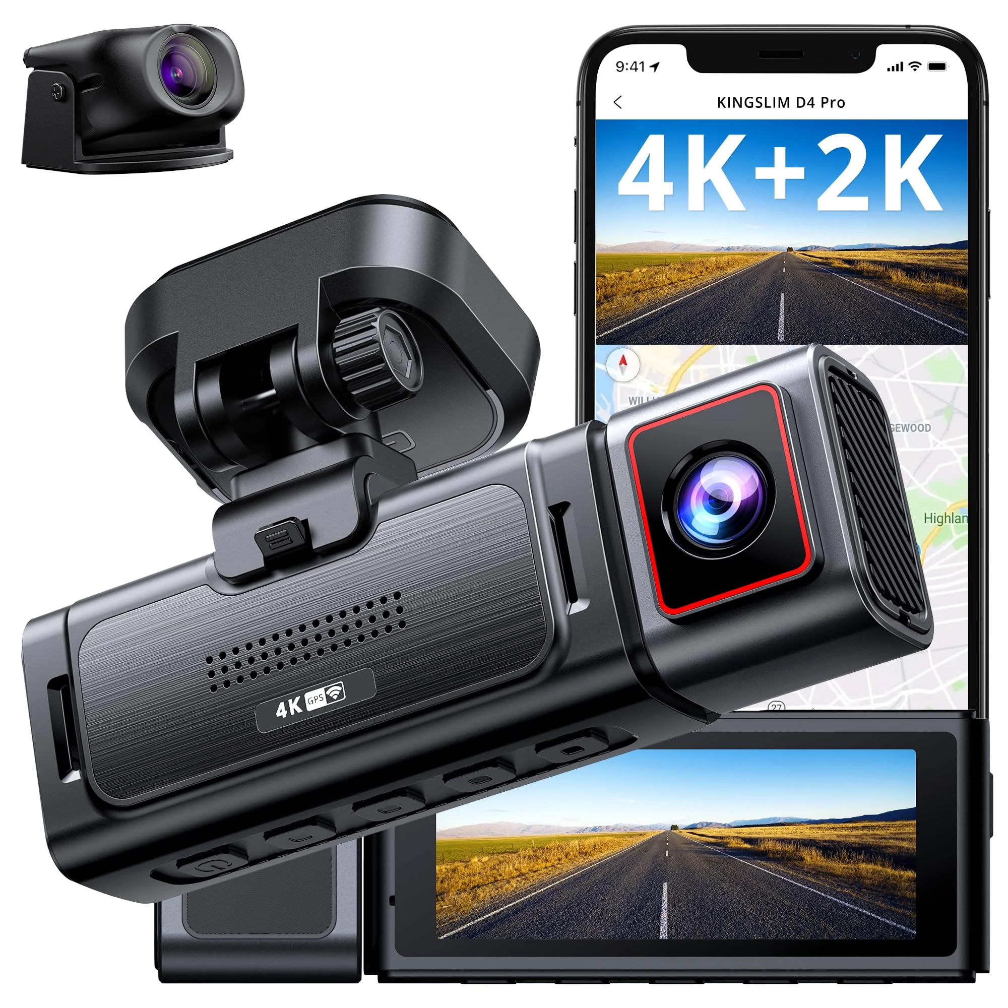 Kingslim D4 4K Dual Dash Cam