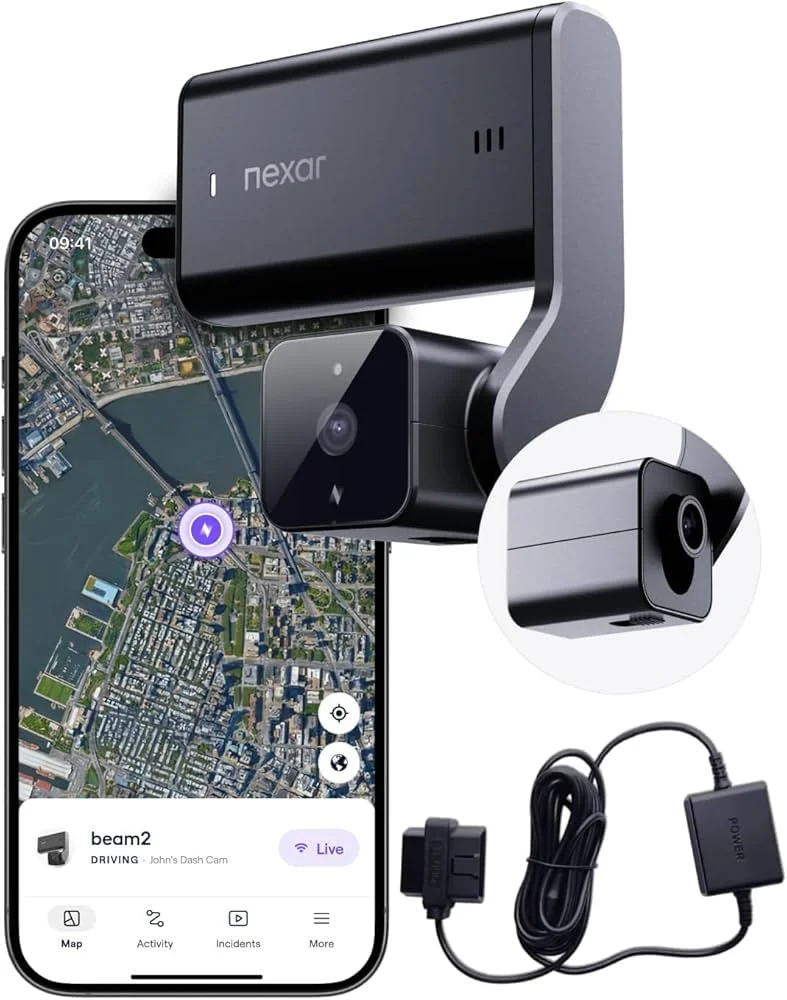 Nexar Beam2 Dash Cam (Front, 64GB, OBD Kit)