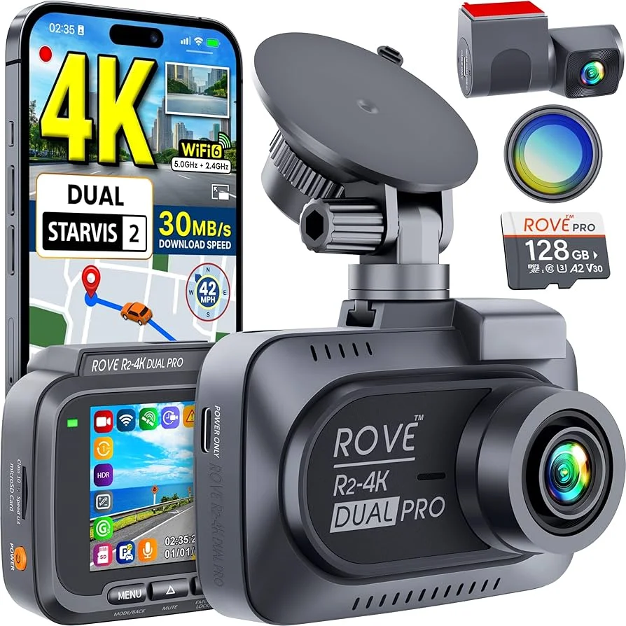 ROVE R2-4K Dual PRO Dash Cam (alternate view)