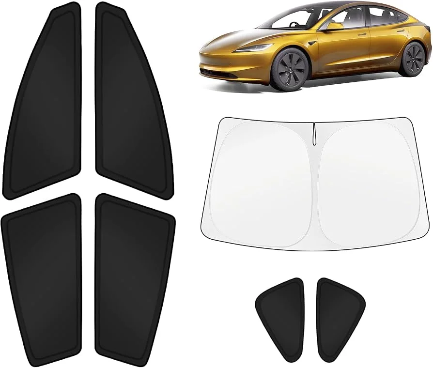 Joytutus Model 3 Window Shade Privacy Set — Tesla Model 3 Camping Accessories: Honest Picks