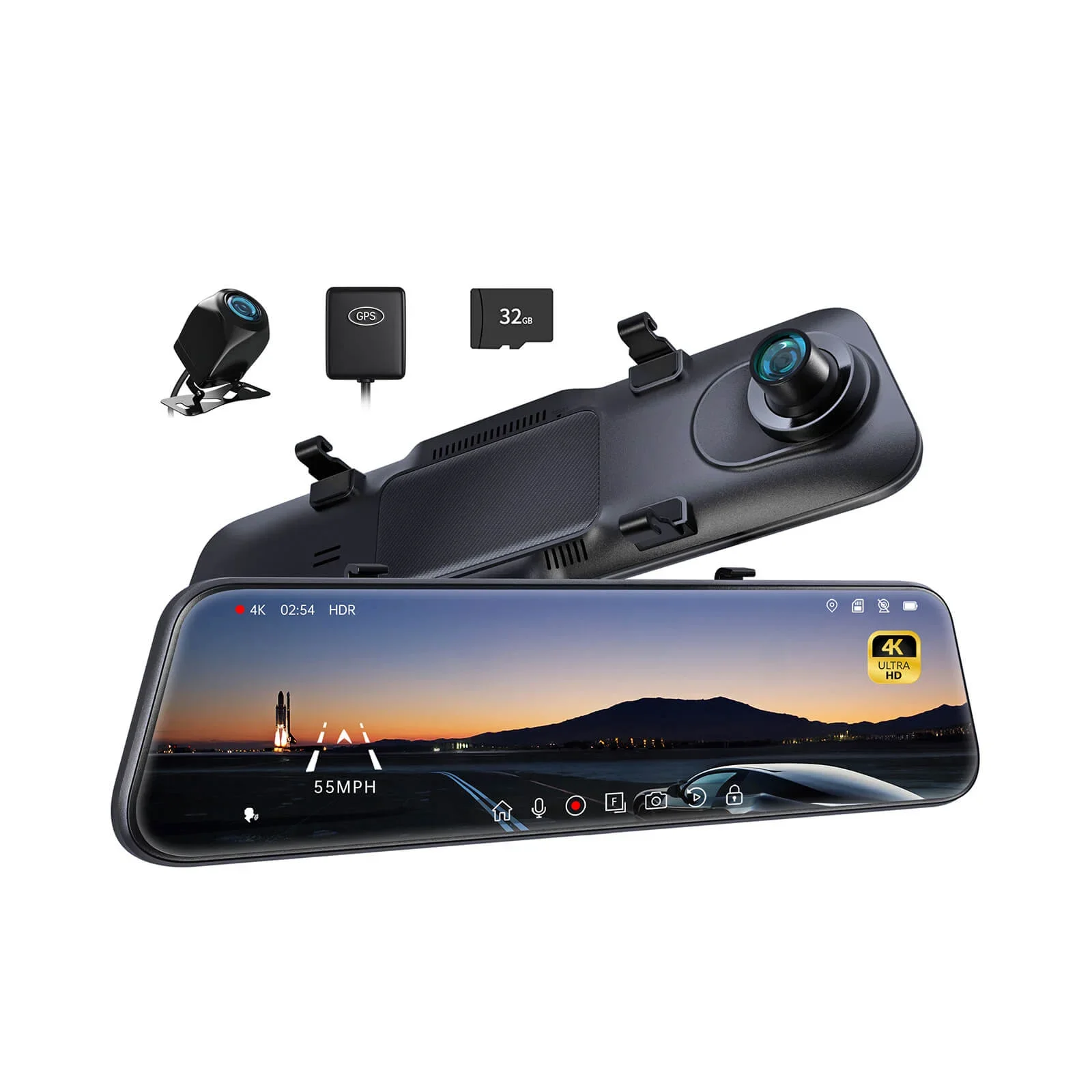 Pelsee P12 Pro 4K Mirror Dash Cam