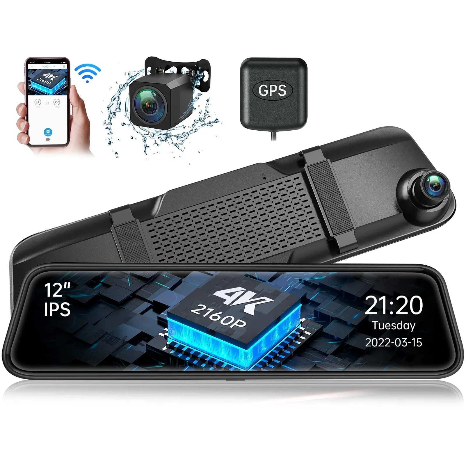 Veement 4K Rear View Mirror Camera