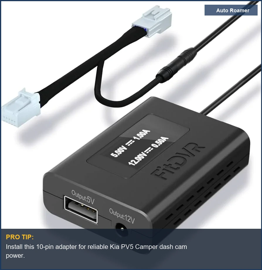 FitDVR Dash Cam Power Adapter (10-Pin)